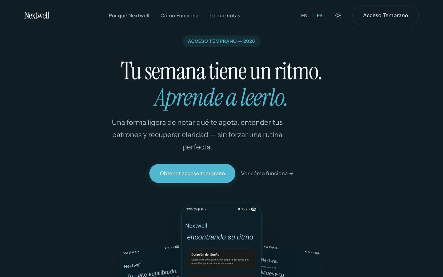 Sitio web de Nextwell